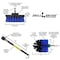 Drill Brush Power Scrubber By Useful Products 5 in W 5 in L Brush, Blue B-S-4M-5X-QC-DB - alternate 3